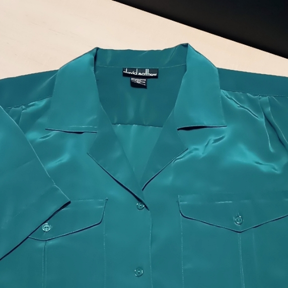 Vintage, Short Sleeve Blouse by David Matthew - Picture 3 of 7